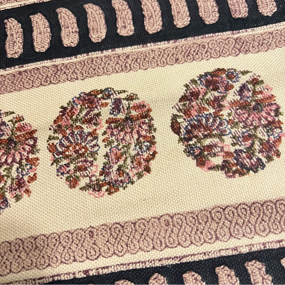 Pottery Barn Tan and Black Patterned Pillow Cover 24x24 Accent Pillow Sham/Cover - Picture 4 of 7